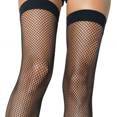 Leg Avenue - Nylon Schenkelhohe Strümpfe - Schwarz